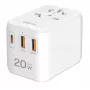 LogiLink PA0356 USB-A/C Reiseladegerät 20W GaN 3-Port Weiß