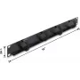Delock 19 Zoll 1U Kabelmanagement-Panel mit 4 Klett-Kabelbindern, Schwarz