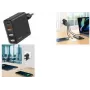 LogiLink 48W GaN USB-Wandladegerät, 4-Port, 3x USB-A QC + 1x USB-C PD, Eurostecker, Schwarz (PA0377)