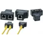 LogiLink RJ45-Verbindungsdoppler, 1:1 paralleler T-Adapter, 1x RJ45 Buchse auf 2x RJ45 Buchse, Schwarz (MP0138)