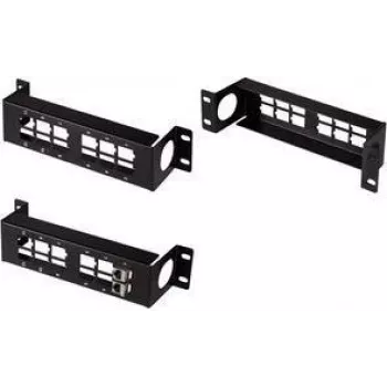 LogiLink 10-Zoll Keystone Patchpanel, 12-Port, Schwarz RAL 9005, 1,5U, Stahl, ungeschirmt