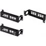 LogiLink 10-Zoll Keystone Patchpanel, 12-Port, Schwarz RAL 9005, 1,5U, Stahl, ungeschirmt