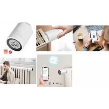 LogiLink Zigbee Smart Thermostat Heizkörperventil mit LCD-Display, Tuya-kompatibel, Weiß