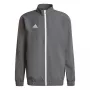 adidas Entrada 22 Präsentationsjacke Herren Grau Reißverschluss Recyceltes Polyester Fußball Training