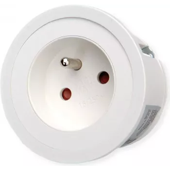Bachmann PIX 1xUTE 2.0m AEH RAL9010 Unterputz-Steckdose Schuko mit losem Ende