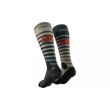 Dynafit FT Graphic Rock Skitouren-Socken Khaki L (43-46)