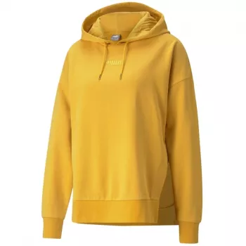 PUMA Damen HER Hoodie TR Hellgelb Relaxed Fit