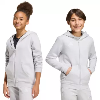 adidas Entrada 26 Full Zip Hoodie Kinder Hellgrau KH1779 164cm