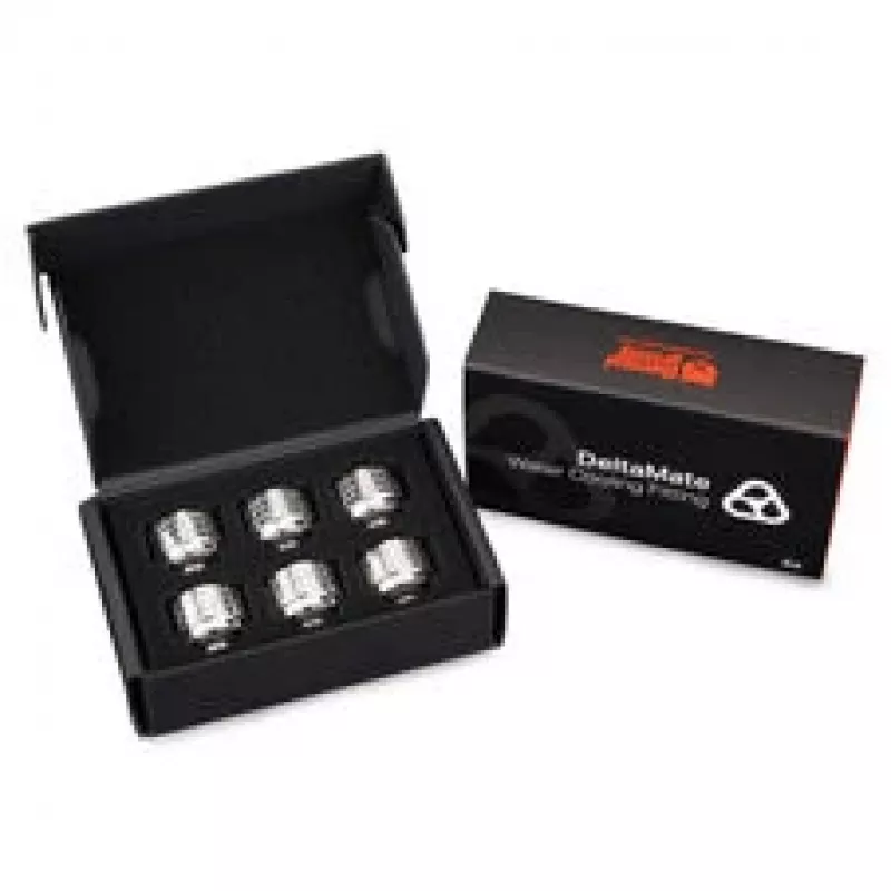 Thermal Grizzly DeltaMate Compression Fitting, Messing - Glanznickel, HT14, 6er-Pack