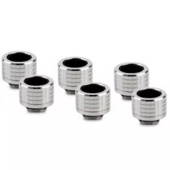 Thermal Grizzly DeltaMate Compression Fitting, Messing - Glanznickel, HT14, 6er-Pack