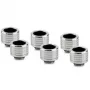 Thermal Grizzly DeltaMate Compression Fitting, Messing - Glanznickel, HT14, 6er-Pack