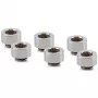 Thermal Grizzly DeltaMate Verlängerungsfitting - MF10, Glanznickel, 6er-Pack