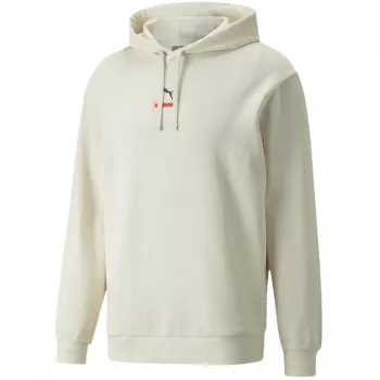 Puma Herren Better Hoodie TR Pullover in Pebble Beige mit Kordelzug-Kapuze und Kängurutasche