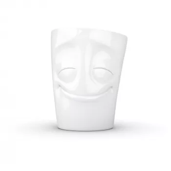 FIFTYEIGHT PRODUCTS T018301 Amused weiße Henkeltasse 350 ml