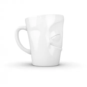 FIFTYEIGHT PRODUCTS T018301 Amused weiße Henkeltasse 350 ml