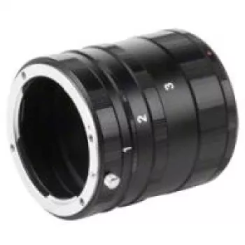 Walimex Makro-Zwischenring-Set für Nikon F-Bajonett – 12mm, 20mm, 36mm Verlängerungsrohre mit elektronischen Kontakten