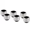Thermal Grizzly DeltaMate Schlauchverschraubung, Messing - Glanznickel, HT16, 6er-Pack