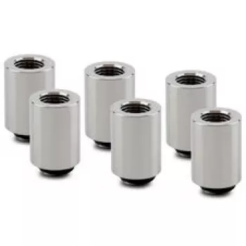 Thermal Grizzly DeltaMate Extender Fitting MF28 - Glanznickel, 6er-Pack