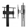 B-TECH AV SYSTEM X - Universeller Dual-Stack-Flachbildschirm-Bodenständer (VESA 600 x 400) - 2,4 m, Schwarz