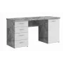 MT926-C264 Schreibtisch mit Betonoptik und weißem Stahlgestell, 120x60x75 cm