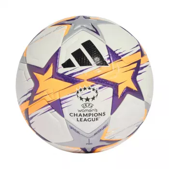 adidas UCL Women's Pro 26/27 League Stage Fußball Größe 5 Weiß/Orange/Lila