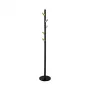 Freistehender Kleiderständer W66 Schwarz 177 cm, pulverbeschichteter Stahl, 15 kg Traglast