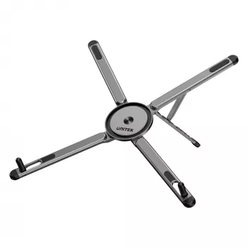 UNITEK Mag-Fold faltbarer Magnetständer für Telefon, Tablet und Laptop mit Stativfunktion, Space Grey