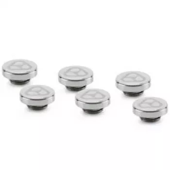 Thermal Grizzly DeltaMate Plug Verschlussstopfen, Messing - Glanznickel, 6er-Pack