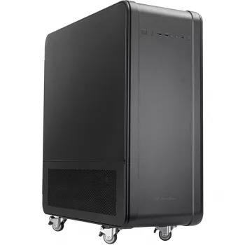 SilverStone Technology ALTA G1M Micro-ATX Tower-Gehäuse - Schwarz, gehärtetes Glas, 90° Motherboard-Rotation, 180mm Air Penetrator Lüfter