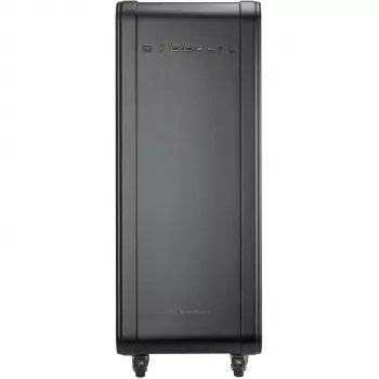 SilverStone Technology ALTA G1M Micro-ATX Tower-Gehäuse - Schwarz, gehärtetes Glas, 90° Motherboard-Rotation, 180mm Air Penetrator Lüfter