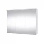 Badezimmerschrank Domoleti SV 90DL-2 Weiß Hochglanz mit Keramikbecken, 2 Soft-Close-Schubladen