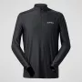 Berghaus 24/7 Tech Tee LS HZ Herren Langarmshirt mit halbem Reißverschluss, Tiefschwarz