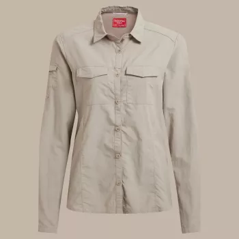 Craghoppers NosiLife Adventure LS Shirt III Damen Reisehemd - Soft Mushroom