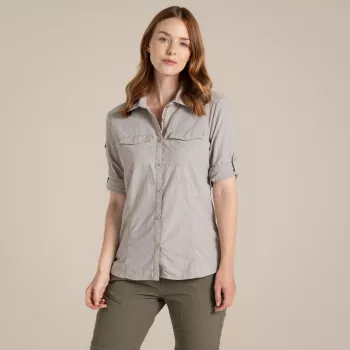 Craghoppers NosiLife Adventure LS Shirt III Damen Reisehemd - Soft Mushroom