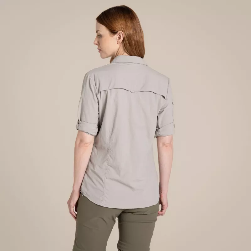 Craghoppers NosiLife Adventure LS Shirt III Damen Reisehemd - Soft Mushroom