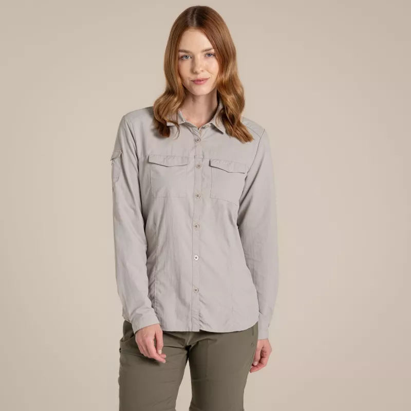 Craghoppers NosiLife Adventure LS Shirt III Damen Reisehemd - Soft Mushroom