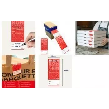 Avery FTSEALR-250 Bon Appetit Originalitätssiegel-Etiketten, 40 x 95 mm, Rot/Weiß, Permanent, 250 Etiketten