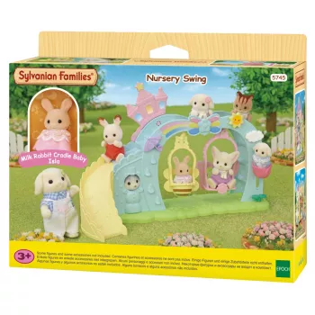EPOCH Sylvanian Families Adventure Kindergarten Schaukel mit Figur