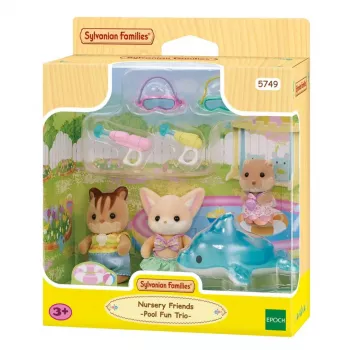 EPOCH Sylvanian Families Abenteuer Kindergarten Freunde Pool-Spaß Spielset