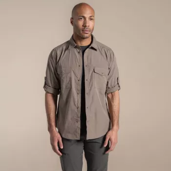 Craghoppers Kiwi II Langarmhemd Herren Pebble XL