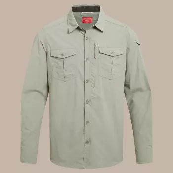 Craghoppers NosiLife Adventure LS Shirt III - Herren-Reisehemd, Bay Leaf, Medium