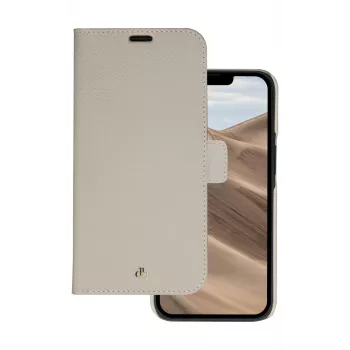 dbramante1928 New York 2-in-1 Wallet-Hülle für iPhone 14 Pro, Vollnarbenleder, Sand Dune