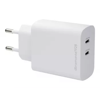 dbramante1928 re-charge 45W Dual-USB-C-PD-Wandladegerät - Weiß (EU)