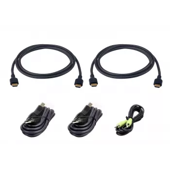 ATEN 2L-7D02UH21X5 Ultra High Speed KVM-Kabelset - DisplayPort, USB, Audio, 5m, Schwarz