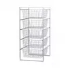 Prosperplast Rato 5-Schubladen-Aufbewahrungsschrank in Anthrazit, 89x45x55 cm, Rattan-Optik Polypropylen