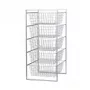 Prosperplast Rato 5-Schubladen-Aufbewahrungsschrank in Anthrazit, 89x45x55 cm, Rattan-Optik Polypropylen