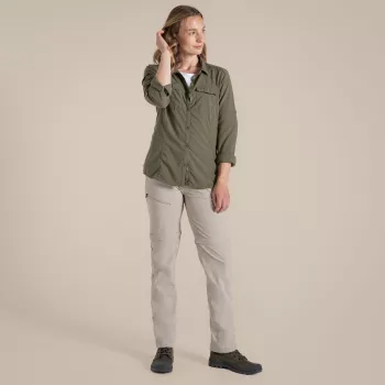 Craghoppers NosiLife Pro Verstellbare Hose III Damen Soft Mushroom Größe M