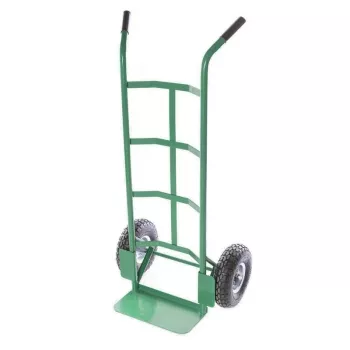 Sackkarre HT008 150 kg Faltbare Stahl-Stechkarre mit Vollgummi-Rädern Schwarz/Rot
