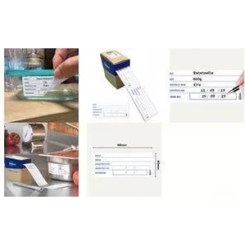 Avery HACCP Lebensmitteletiketten, 98 x 40 mm, Weiß, abgerundete Ecken, handschriftlich beschreibbar, vorgedruckt, 250 Etiketten
