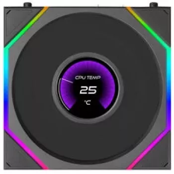 Lian Li UNI FAN TL120 LCD FLEX Wireless ARGB 120mm Lüfter - Schwarz